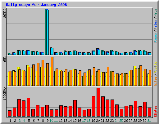 Daily usage for January 2026