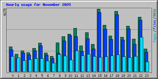 Hourly usage for November 2025