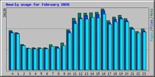 Hourly usage for February 2026