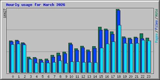 Hourly usage for March 2026