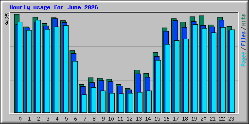 Hourly usage for June 2026
